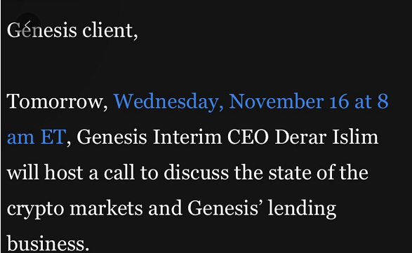 BIG BREAKING: DANGER BELL 🚨🚨🚨🚨:
Genesis Trading, a subsidiary of DCG, sent a letter to clients t…