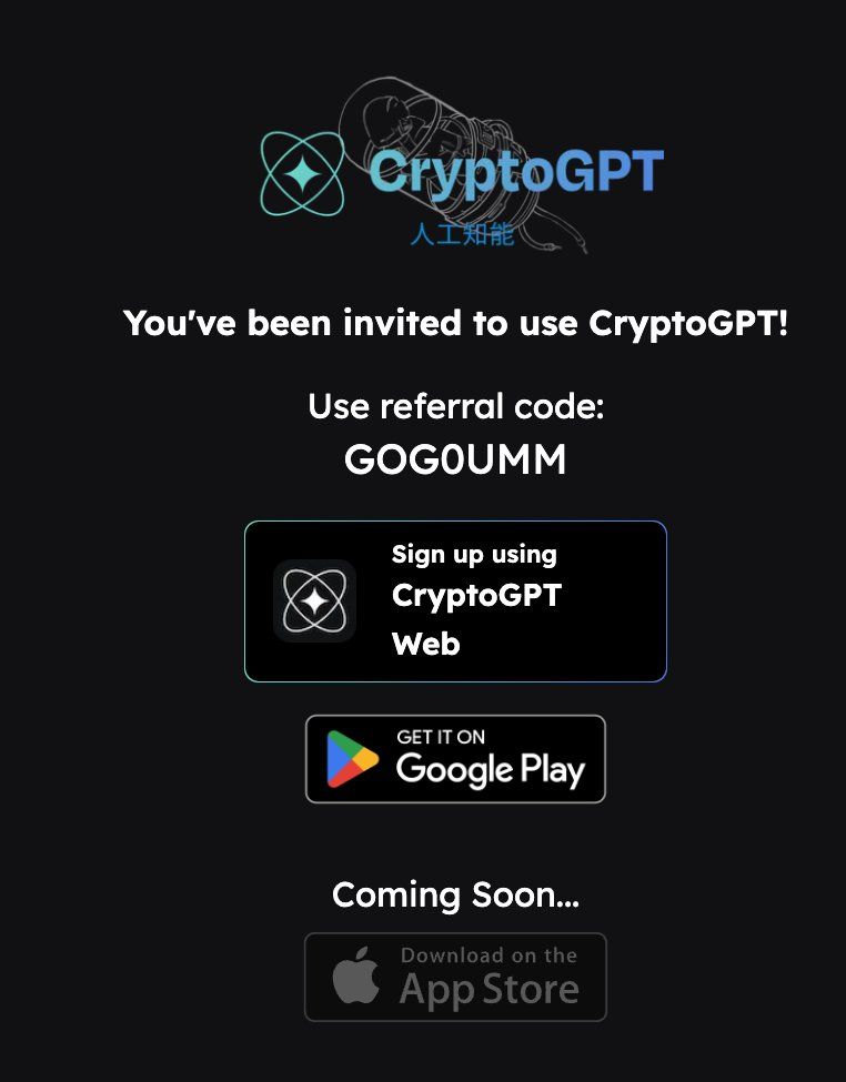 u can join cryptogpt beta test only in the limited time

about 24h left

and u need a promo code, ot…