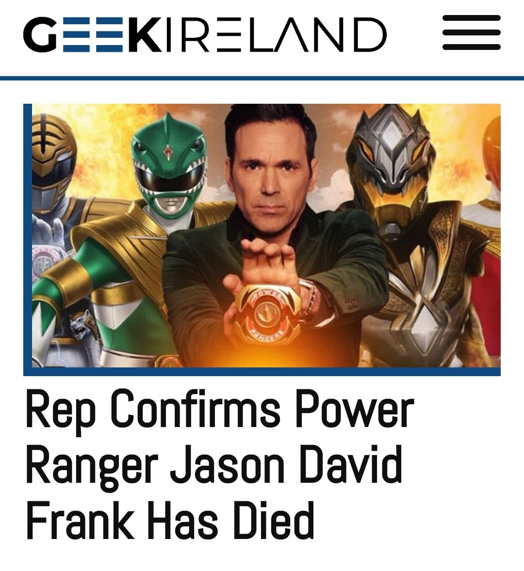 Oh no! RIP Green Ranger!