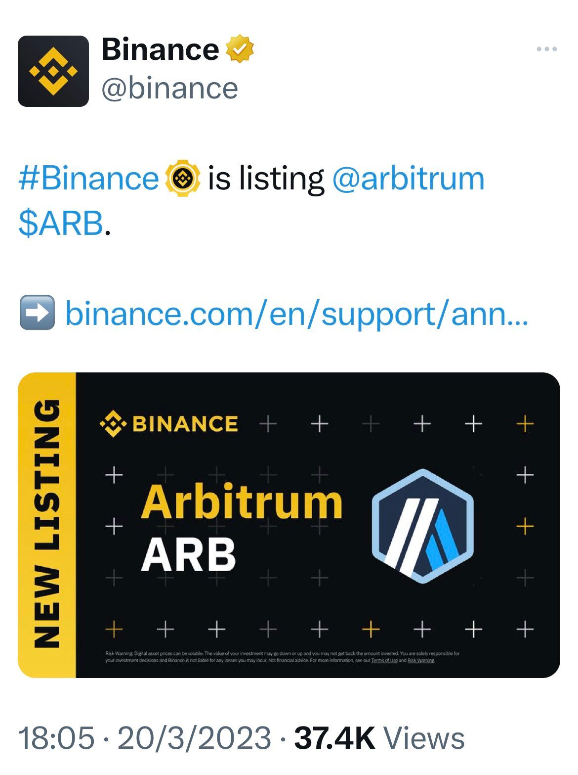 Finally! Thank you @binance!

Aaaaaaaaaaaaaaaarb! 🫡💙🧡