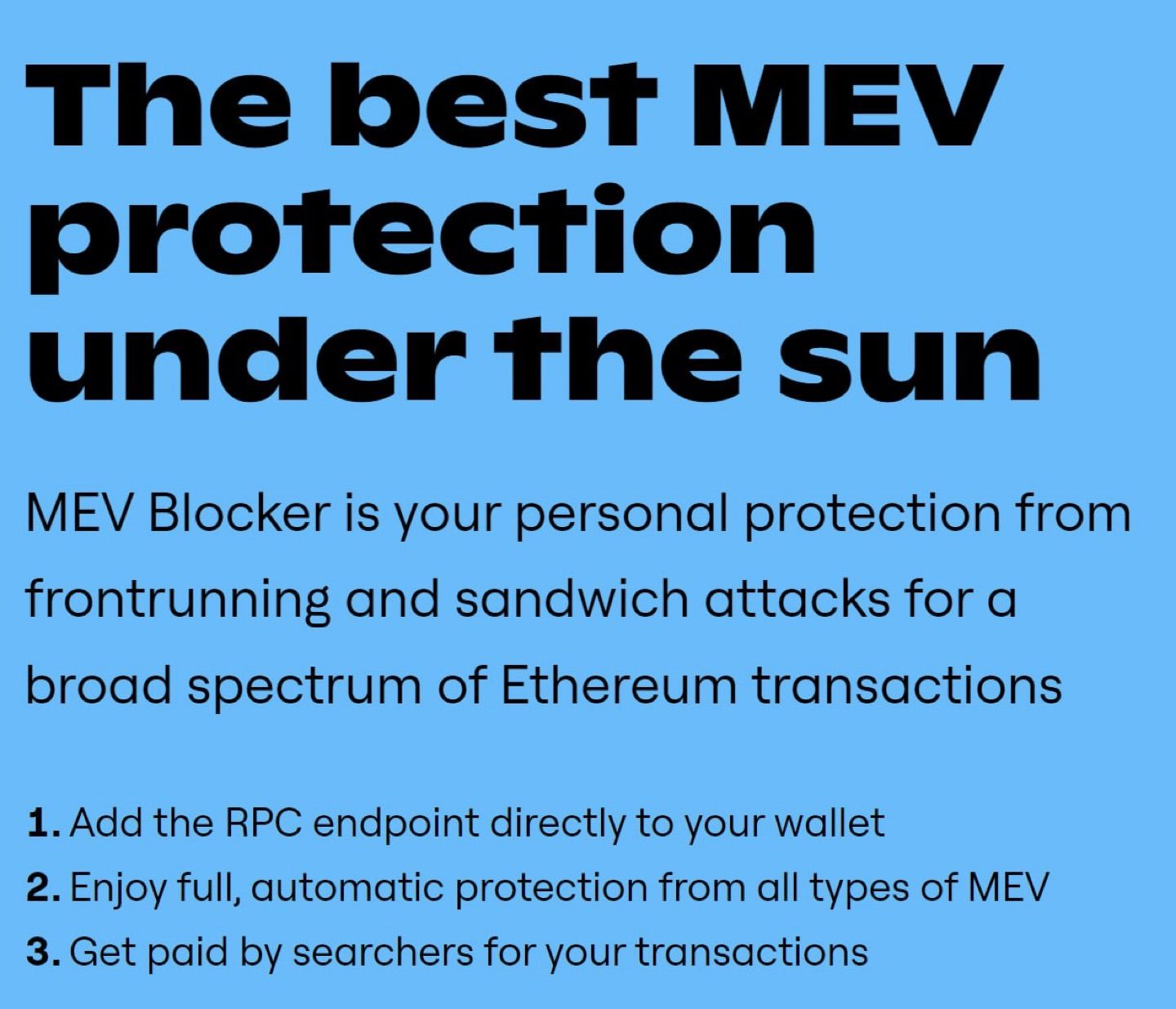 🐮Cowswap releases MEV Blocker RPC to block MEV attacks

When using the MEV blocker rpc, it is said …