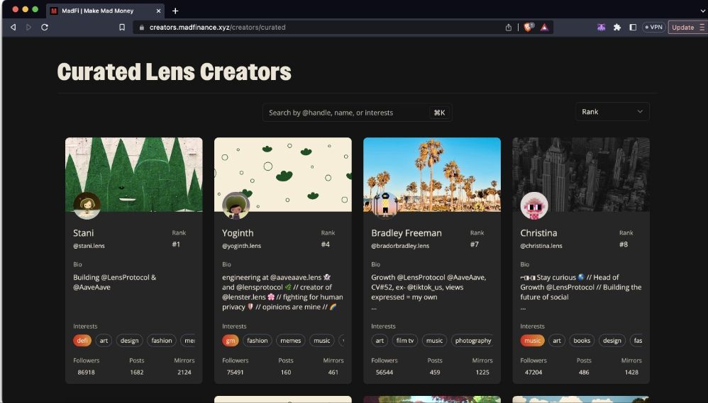 🚨 Announcing Curated Lens Creators 🚨

We've built this feature to identify + tag the most relevant…