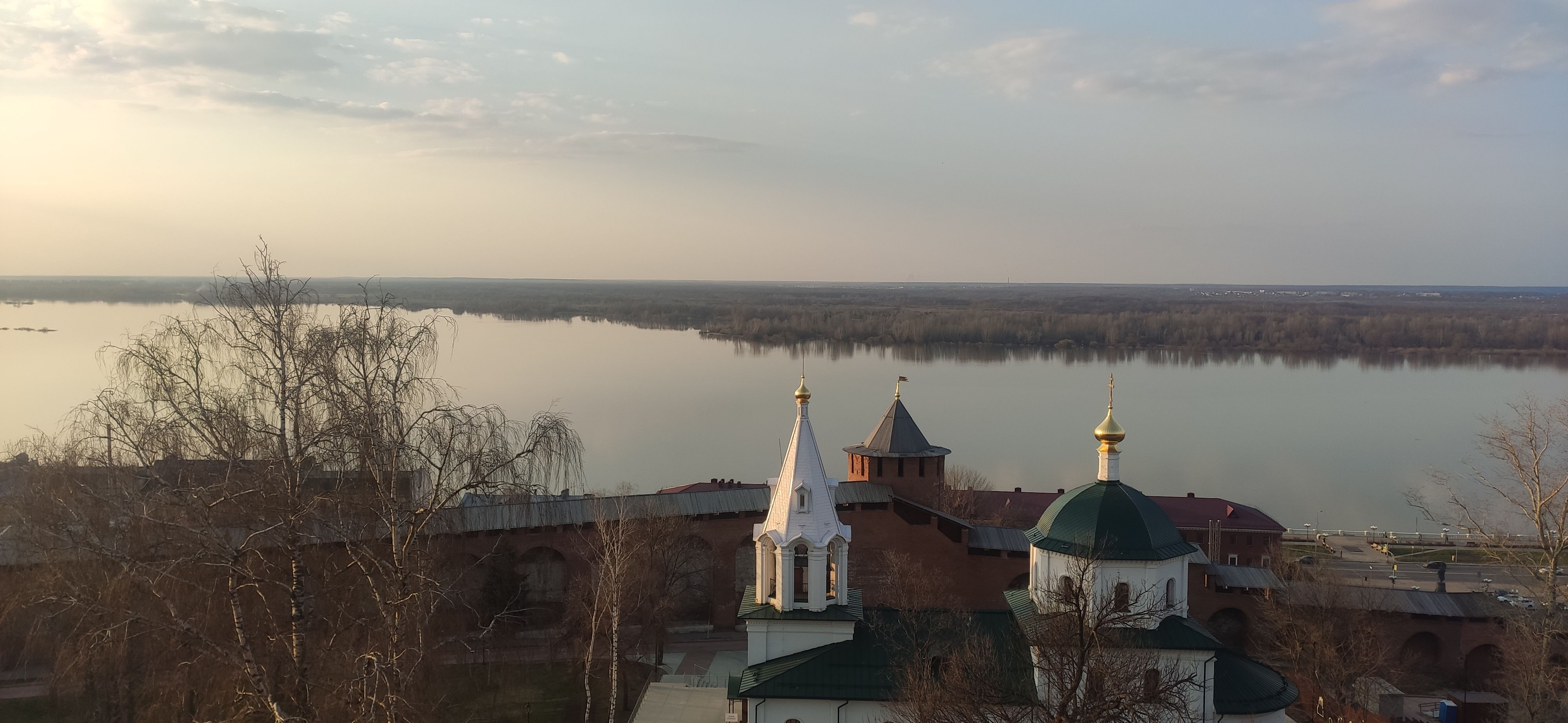 View of the confluence of the Oka and Volga from the Kremlin