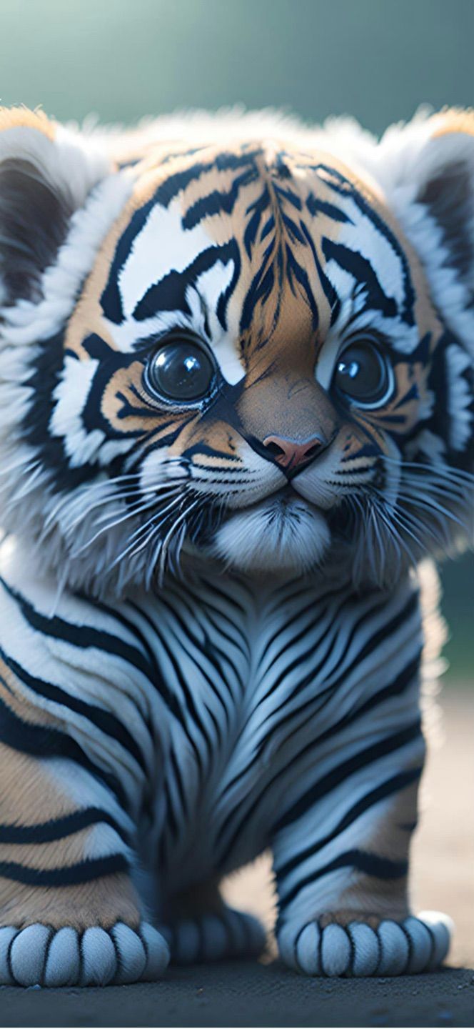 The baby tiger is so cute