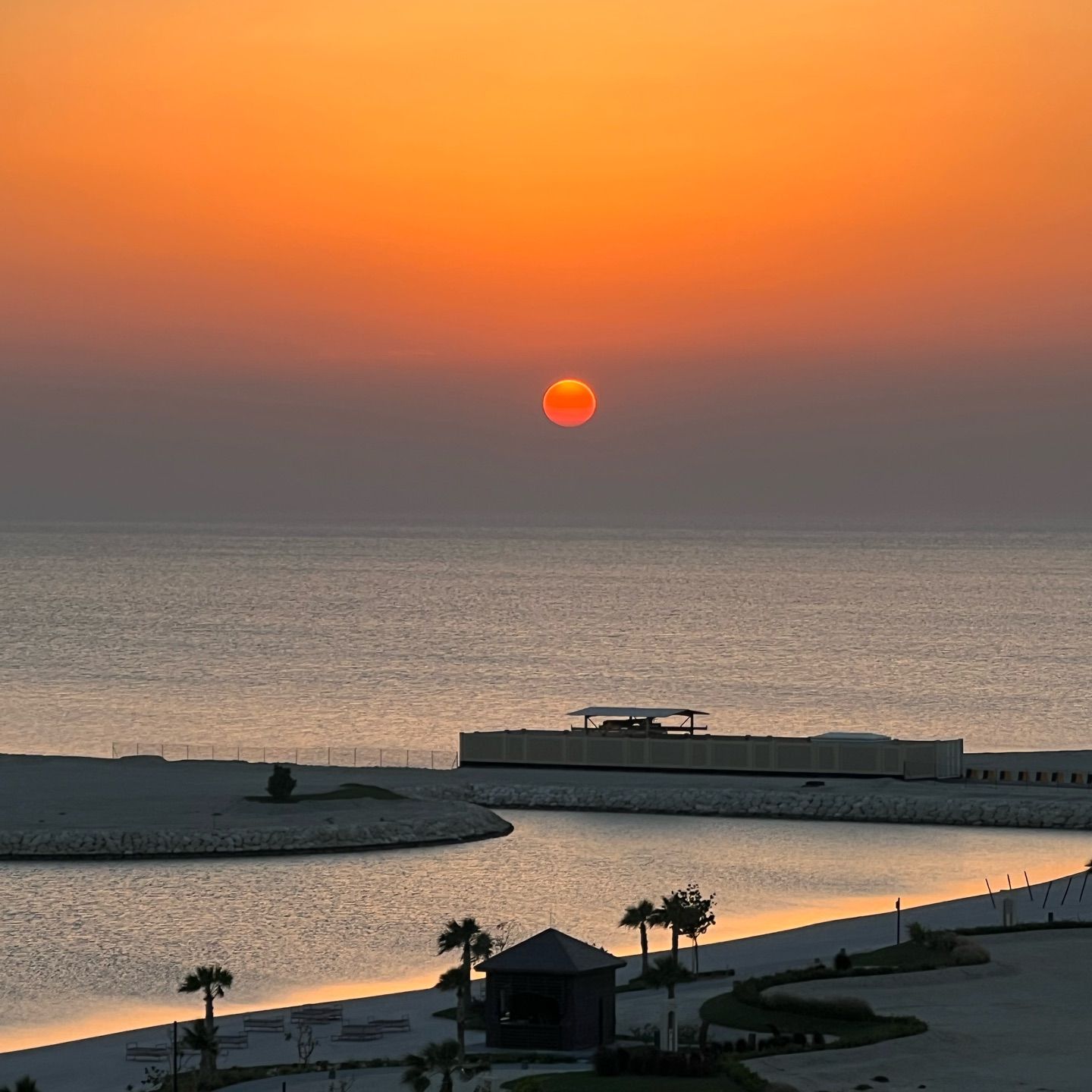 The view form Jumeirah Gulf of Bahrain Resort and Spa 
Saudi Arabia is across the Gulf Sea
Bahrain \ud83c…