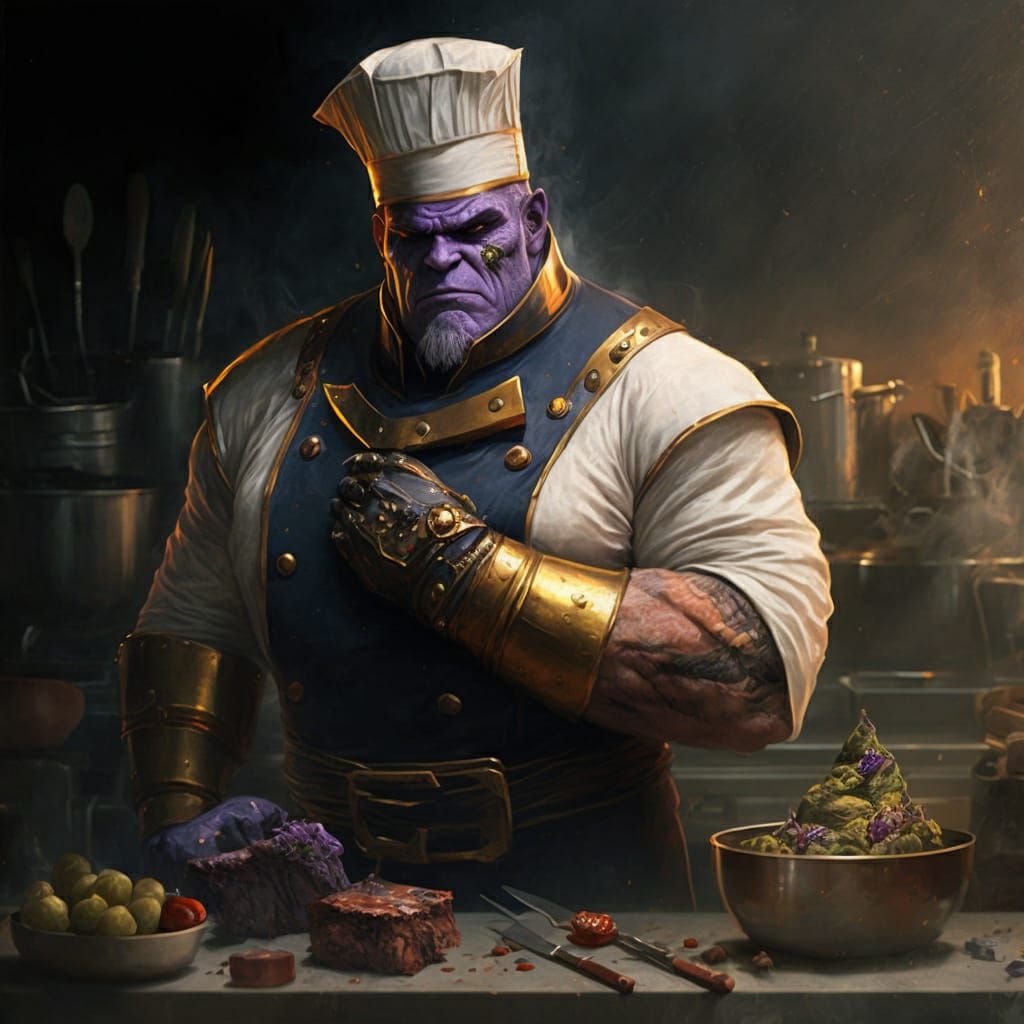 #AI Generated... Thanos as a cook