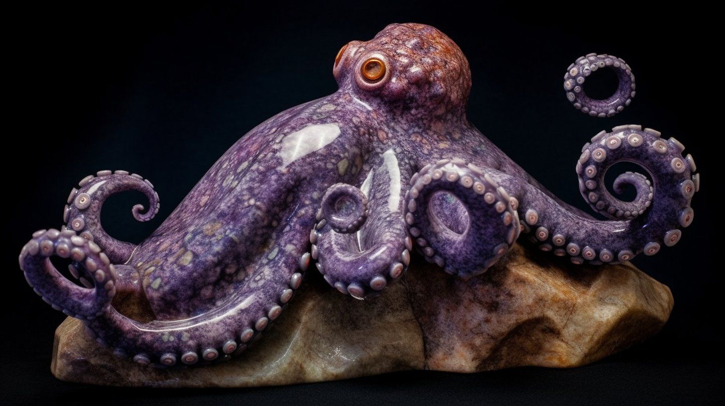 gm ❤️
prompt: A cosmic octopus, marble, museum illumination, incredible detail, purple background --…