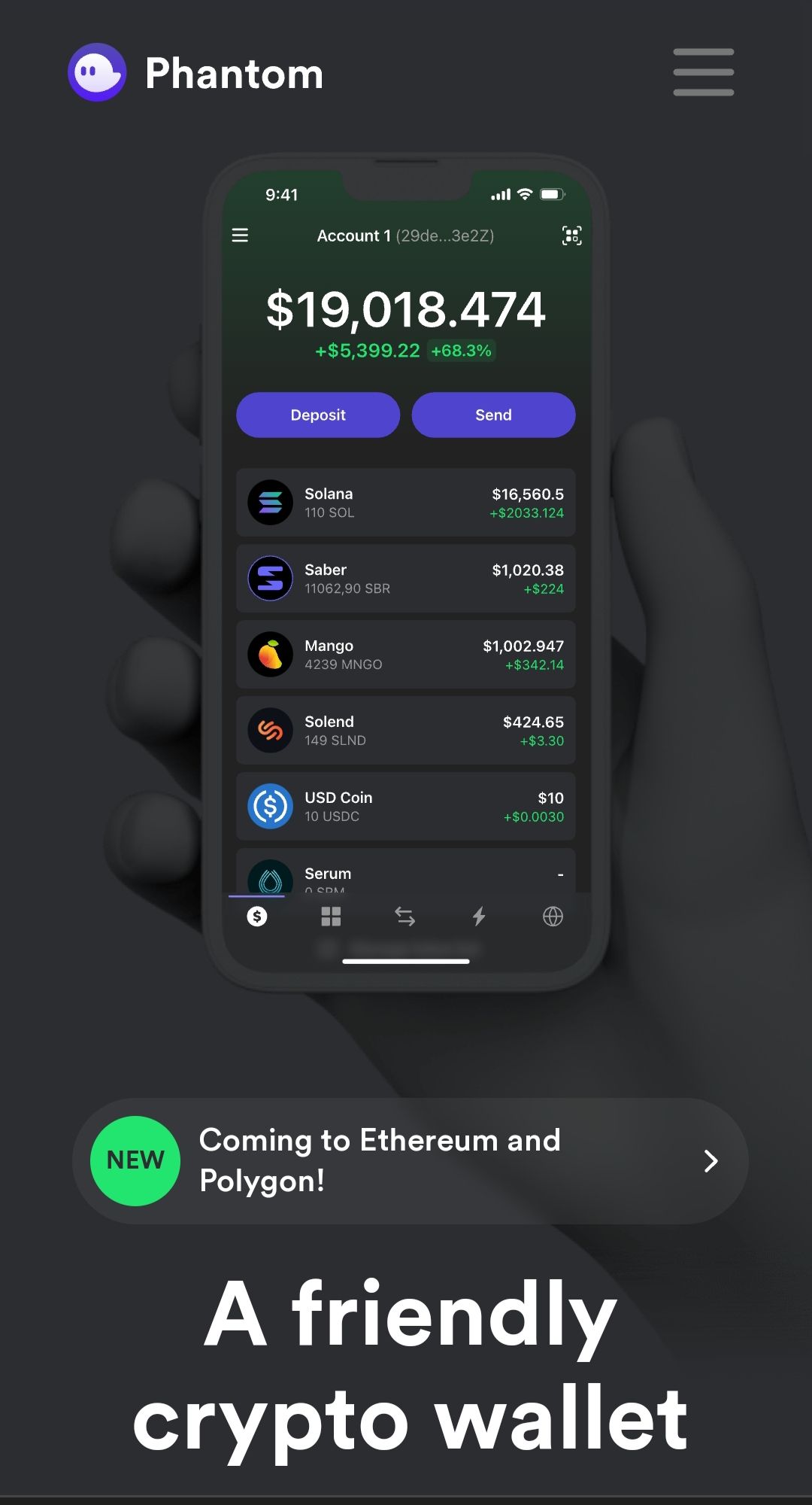 Phantom wallet is coming to ethereum and polygon. Join the waitlist

https://phantom.app/waitlist