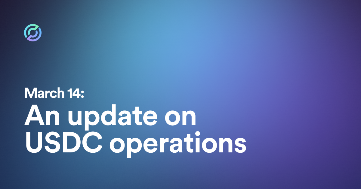 Updates on USDC