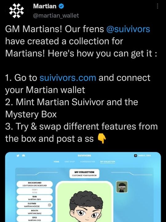 Check this out guys. Another task on martian wallet