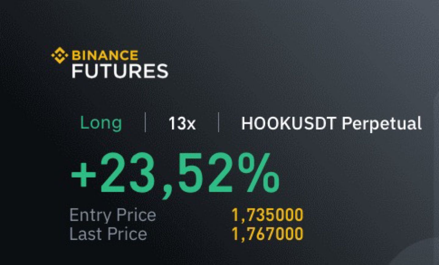 Next trade with Hook