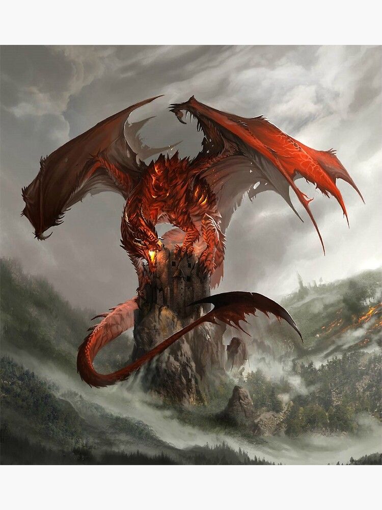 Mighty red dragon