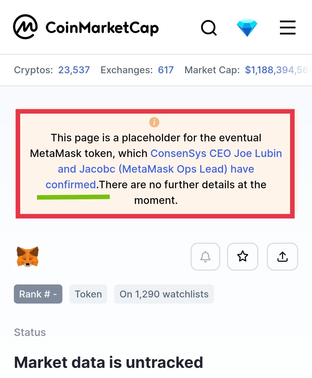 🎉Get ready, @MetaMask updated on @CoinMarketCap

✅ $MASK

🤔Are you grinding $MASK #Airdrop?

👇Tri…