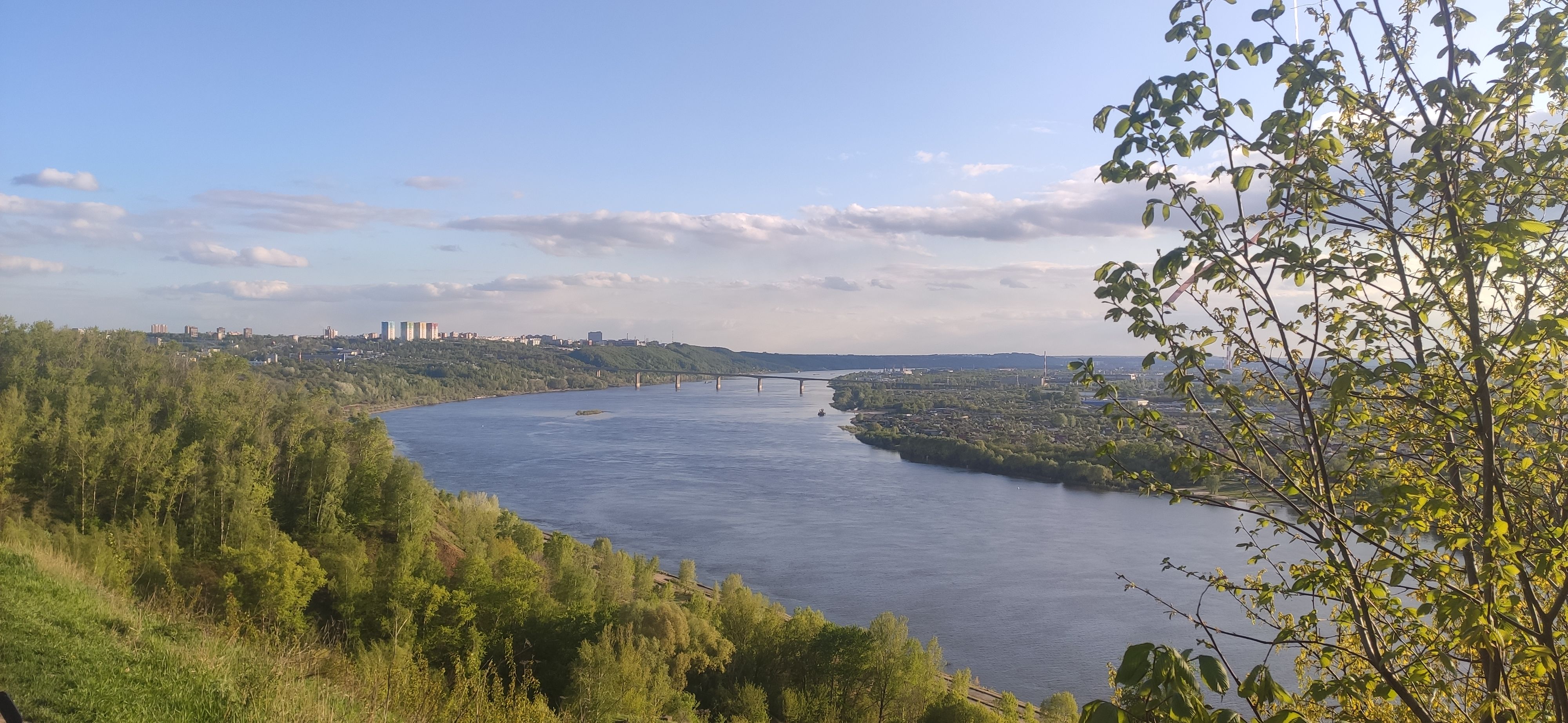 View of the riverside part and the river Oka from the park "Switzerland"