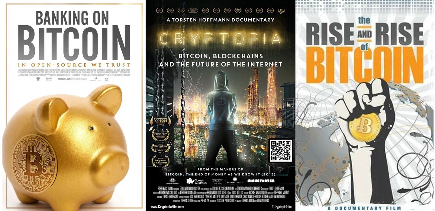 3 movies about cryptocurrency ;)

● Banking on Bitcoin (2016)
● Cryptopia: Bitcoin, Blockchains and …