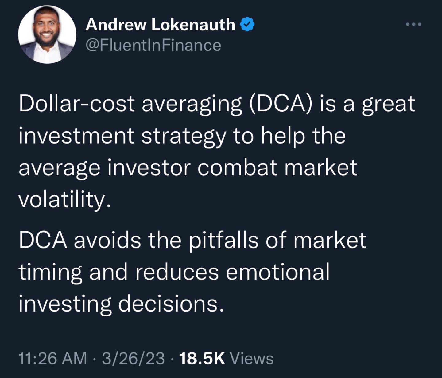 The importance of Dollar Cost Averaging