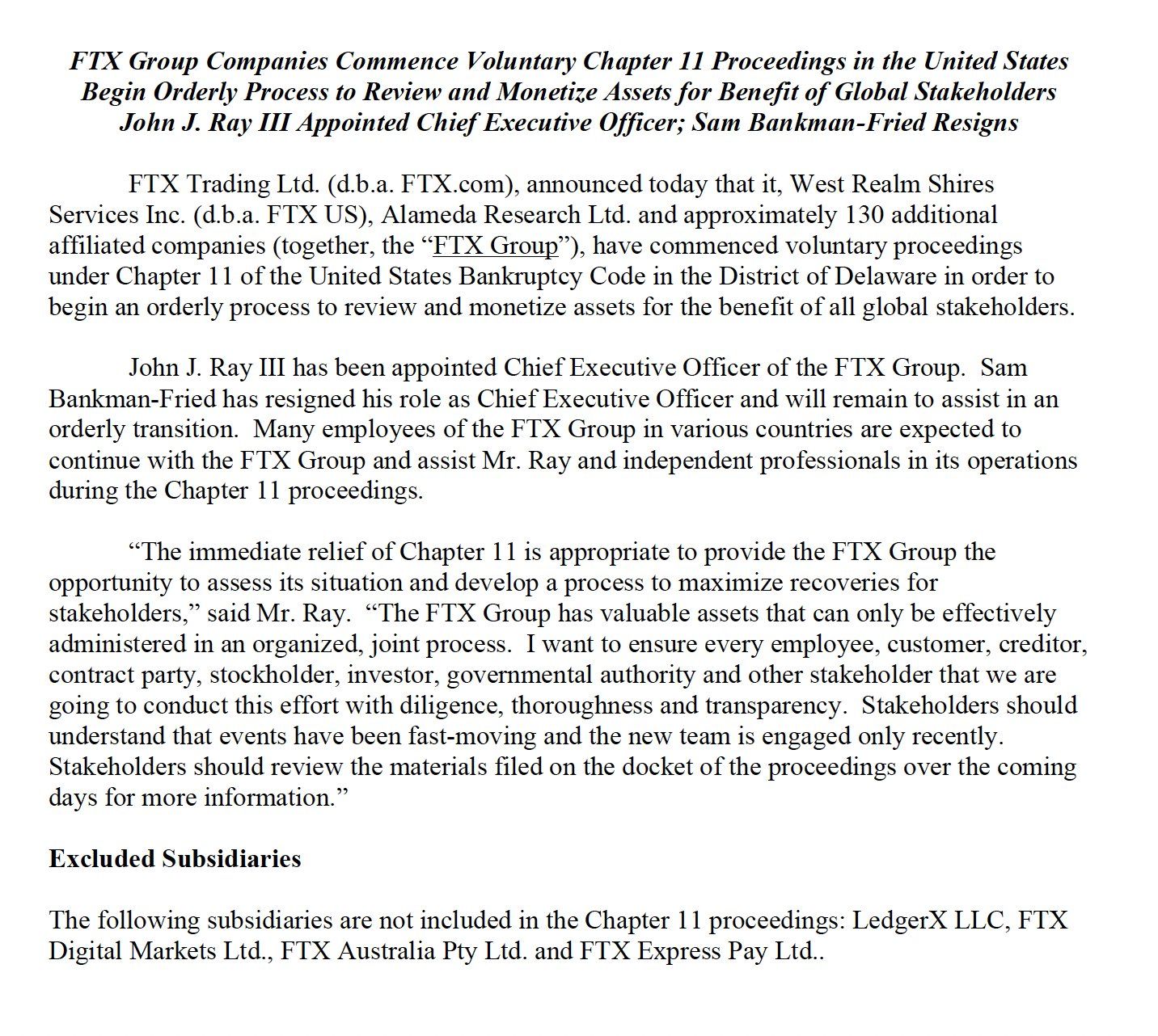 BIG BIG BREAKING:: FTX Files for Bankruptcy😯😯👇