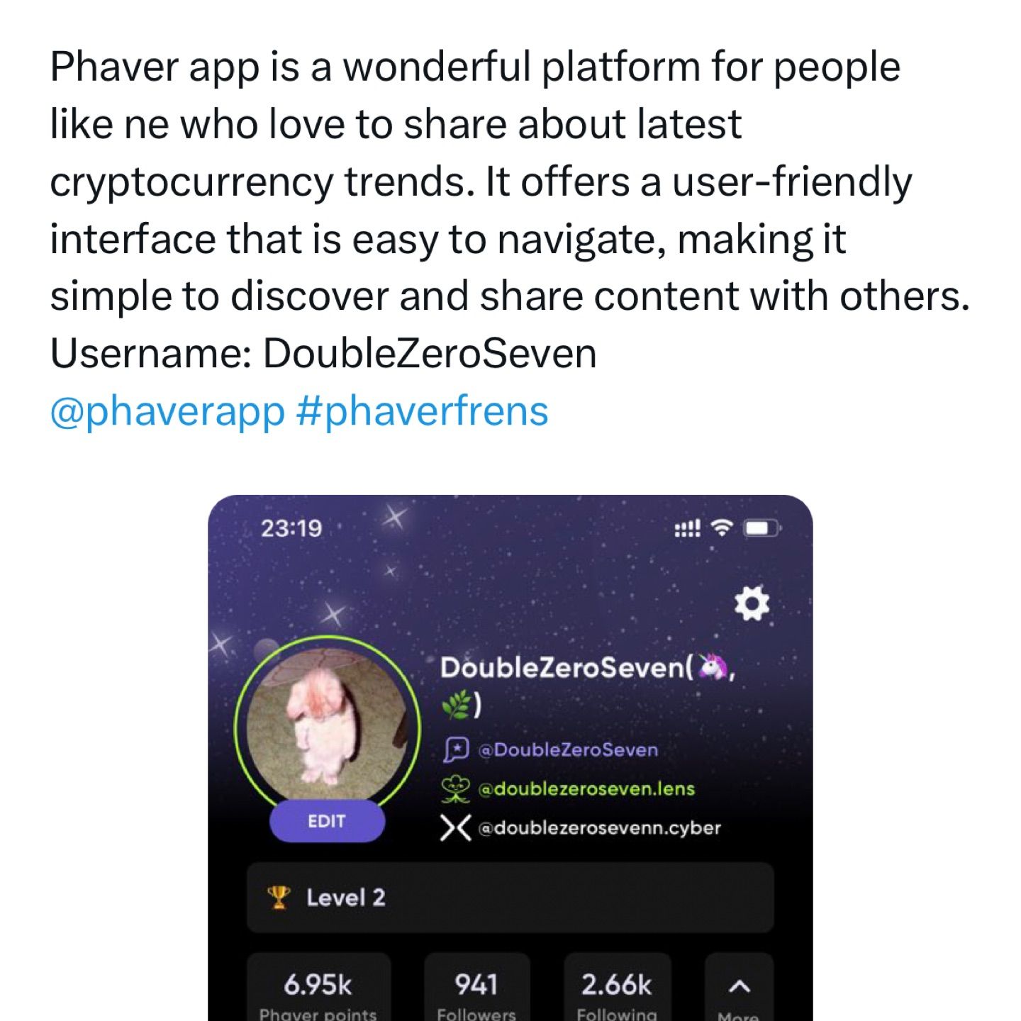 Hello Phaver, this is my entry for frens application. I am trying to share more about latest cryptoc…