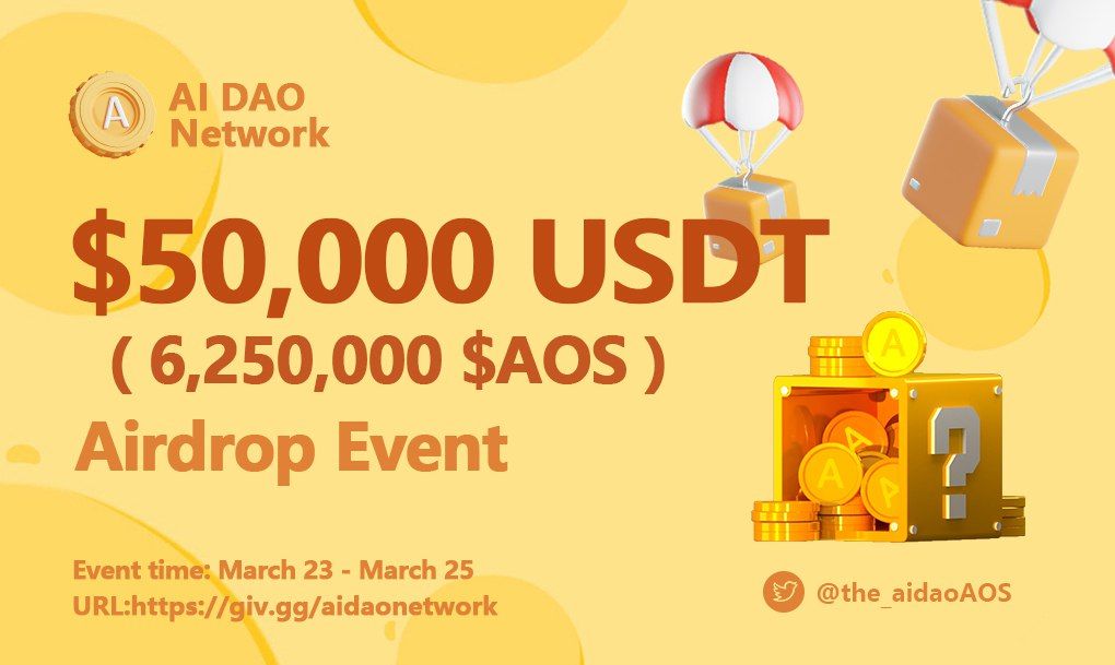 #AIDAO Network - Chain BSC

💰 Reward: Pool share 6,250,000 token #AOS ~ $50,000

🗞News: MEXC Globa…