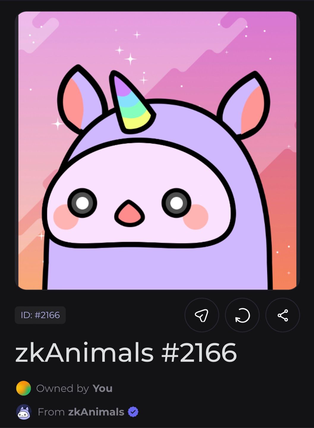 my cute zkAnimals NFT