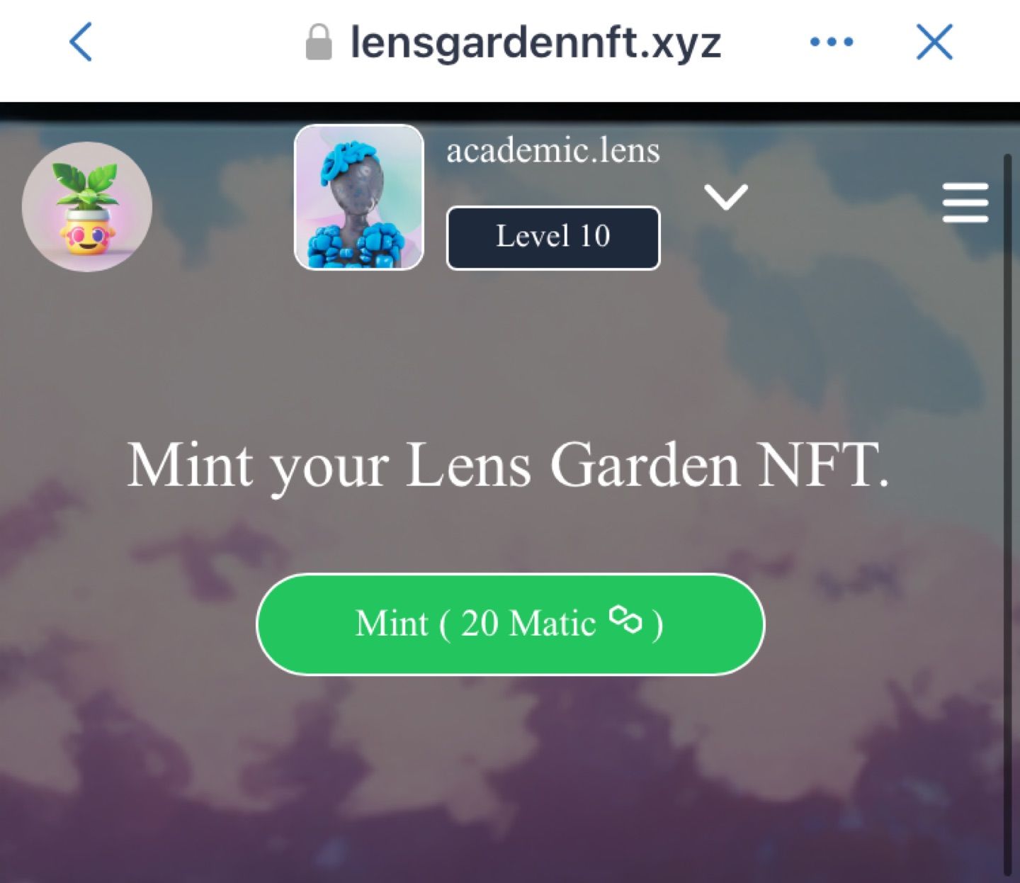 Anyone minting #LensGardenNFT ?