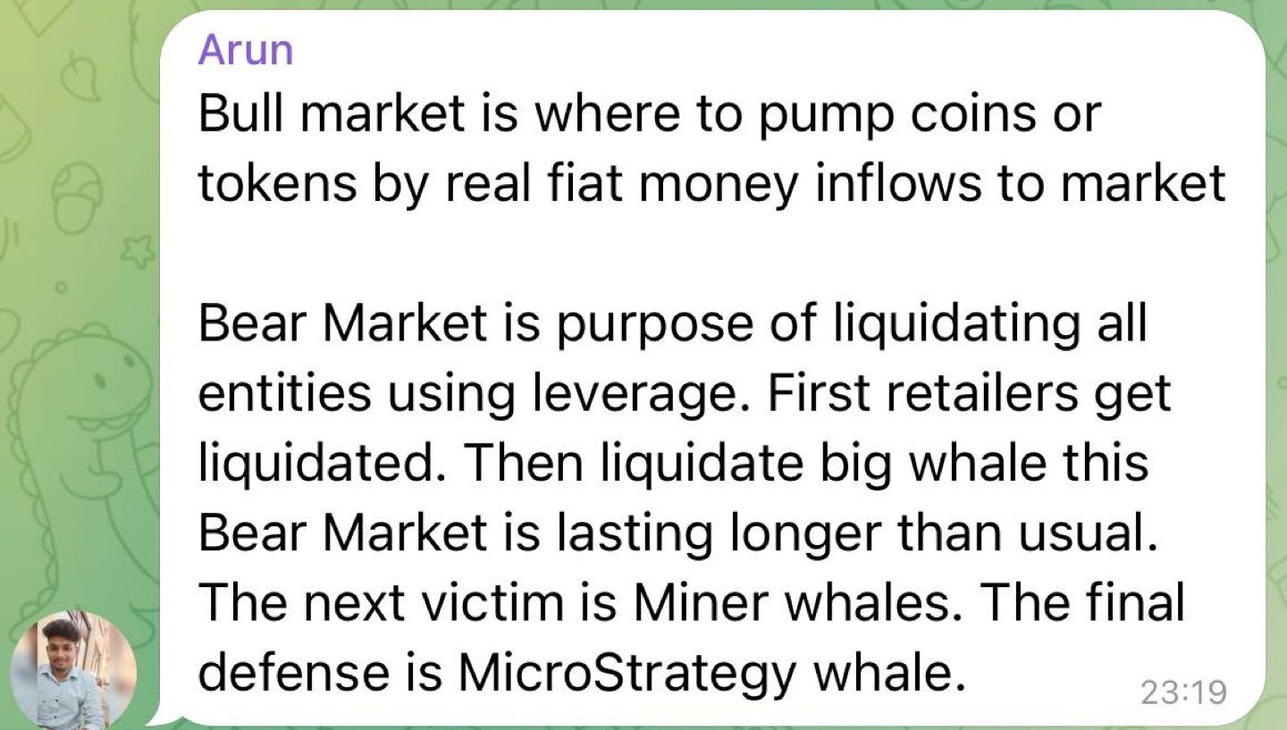 He just repeated and he is a winner 

More detail:

Bear market will end when almost biggest entitie…