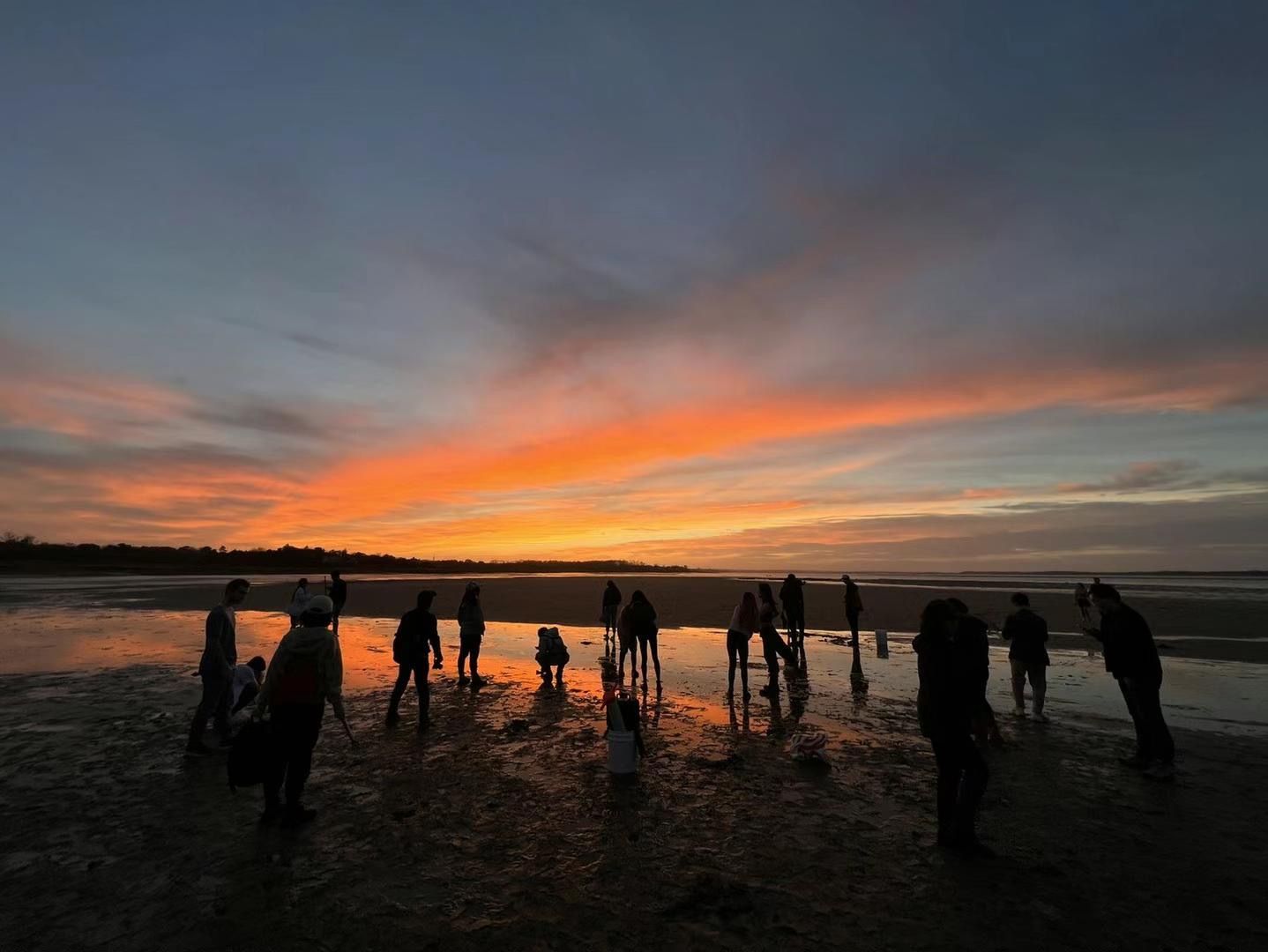 Nice sunset on the beach