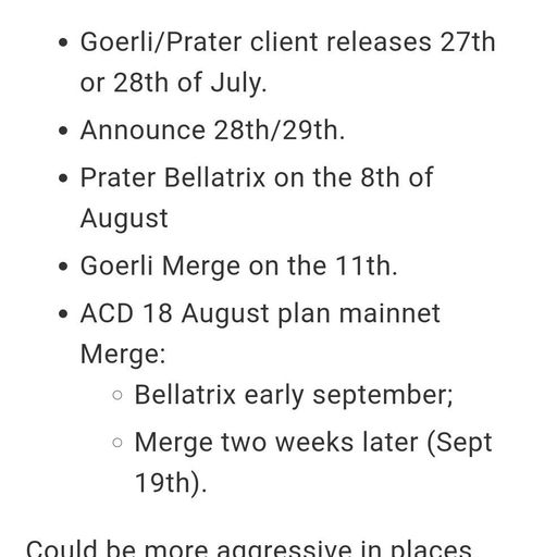 BIG ANNOUNCEMENT

The Merge has been scheduled for mid to late September. This is the first official…